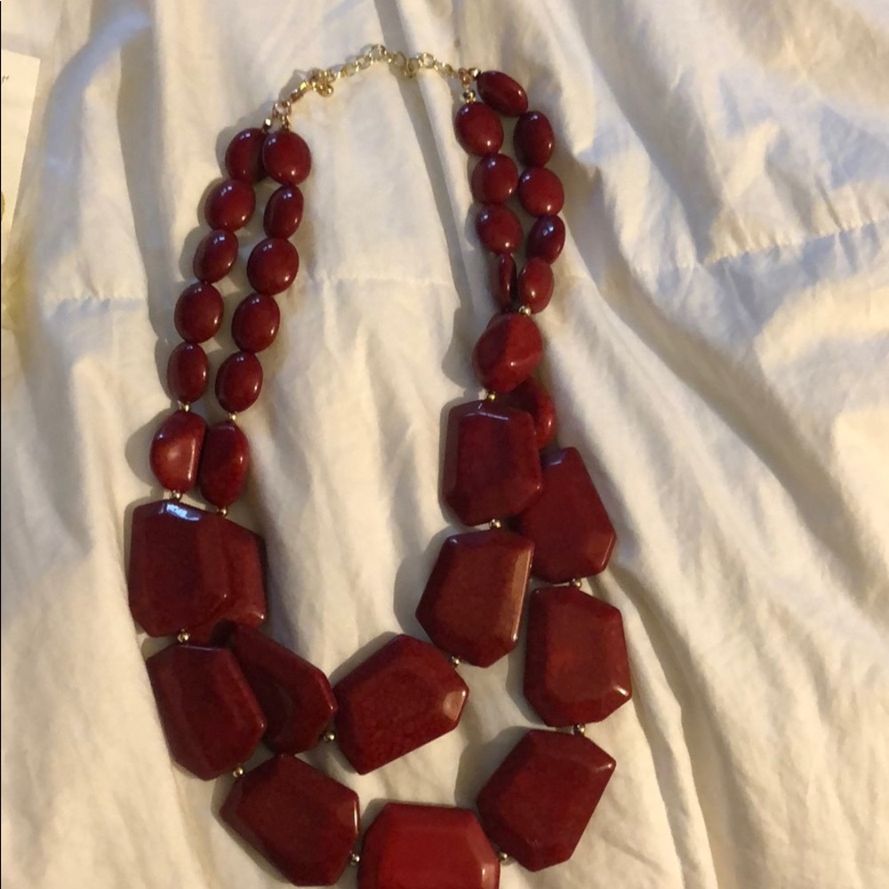 Beautiful red stone necklace.